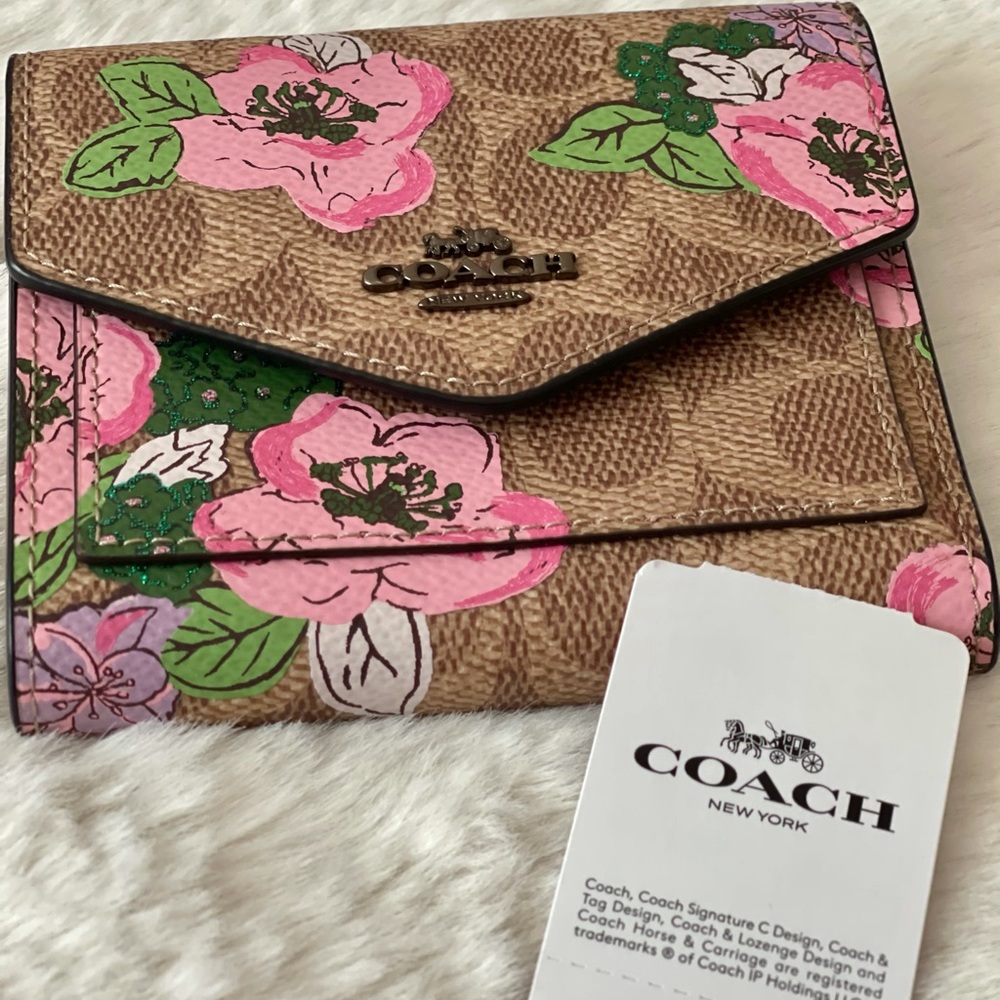 Coach New York V5/ Tan Sand Print wallet